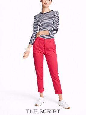 The Script Red Matilde Pants Size 0 NWT‎